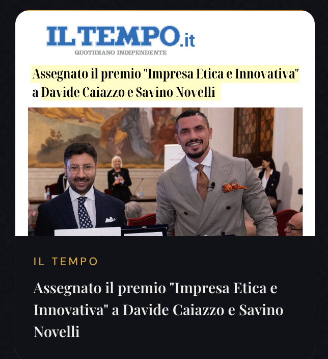 Il Tempo - Premio Impresa Etica
