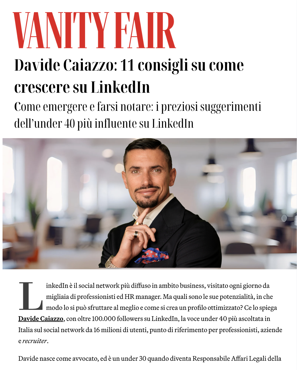 Vanity Fair - Davide Caiazzo